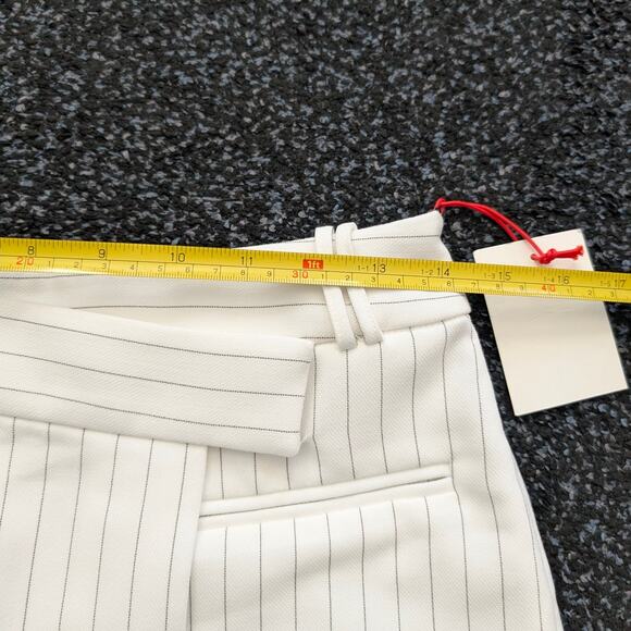 Open Edit Women's Pinstripe The Icon Wrap Front Skort Side Zip White Size S - Picture 6 of 11